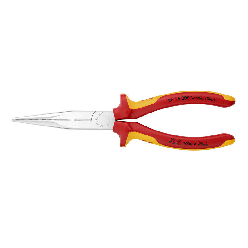 

Knipex INSULATED SNIPE NOSE SIDE CUTTING PLIERS
