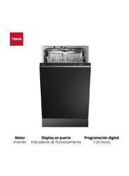 Teka 45cm Built-in Dishwasher with 7 Washing Programs, DFI 44700, Black