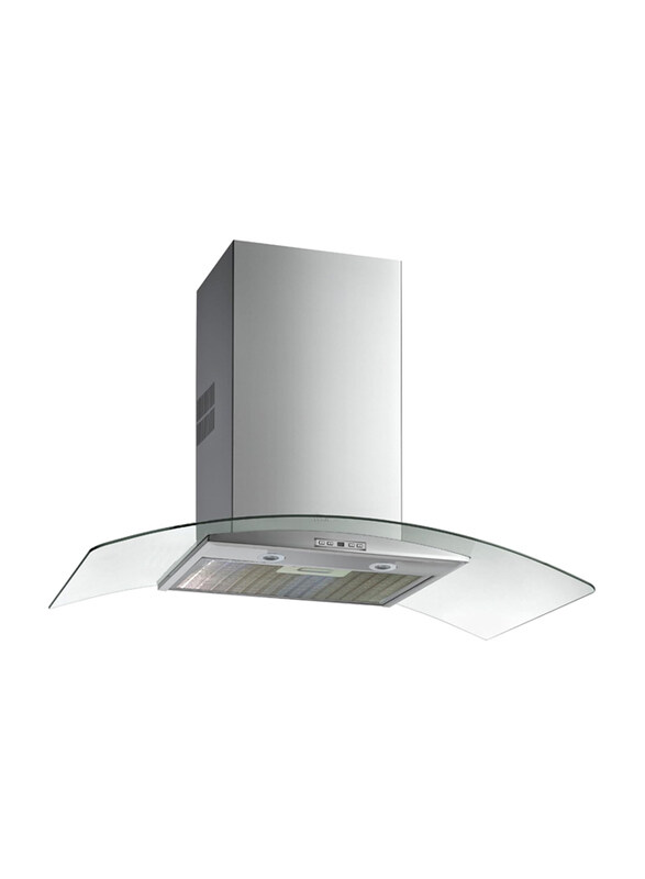 

Teka Glass Wing Wall-Mounted Extractor Cooker Hood, Ultraslim NC 980, Silver