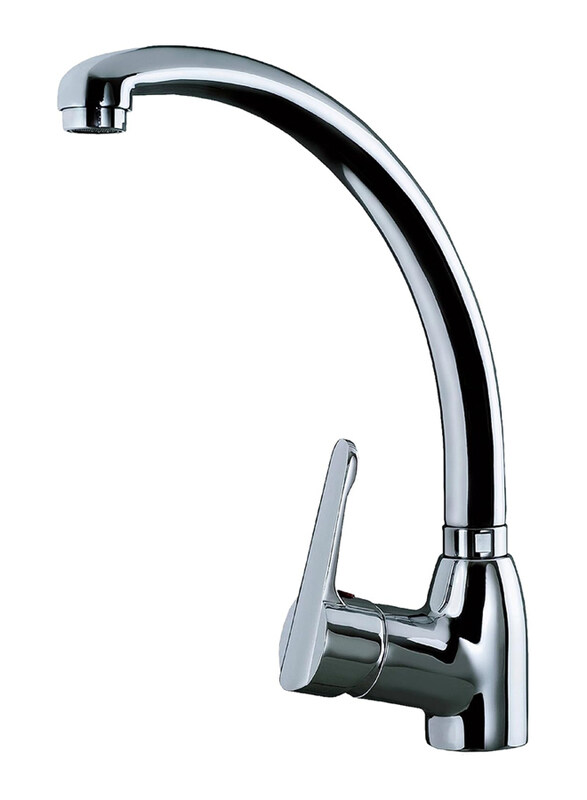 

Teka MN Single Lever Kitchen Tap with High and Swivel Spout, Silver