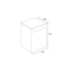 Teka 60cm Free Standing Dishwasher, Silver