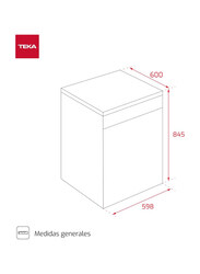 Teka 60cm Free Standing Dishwasher, Silver