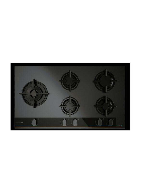

Teka 5-Burner Built-In Gas On Glass Hob, Black