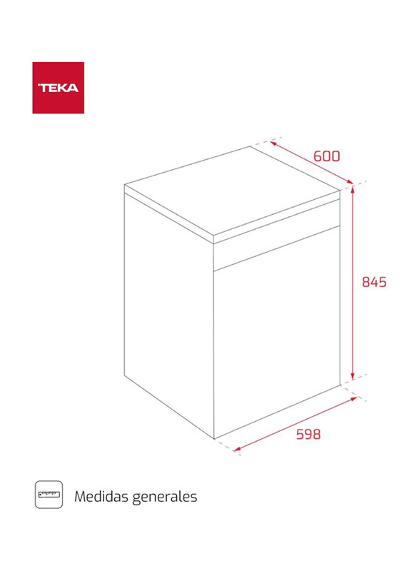 Teka 60cm Free Standing Dishwasher with 8 Washing Programs, DFS 76850 SS, Silver