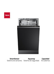 Teka 45cm Built-in Dishwasher with 7 Washing Programs, DFI 44700, Black