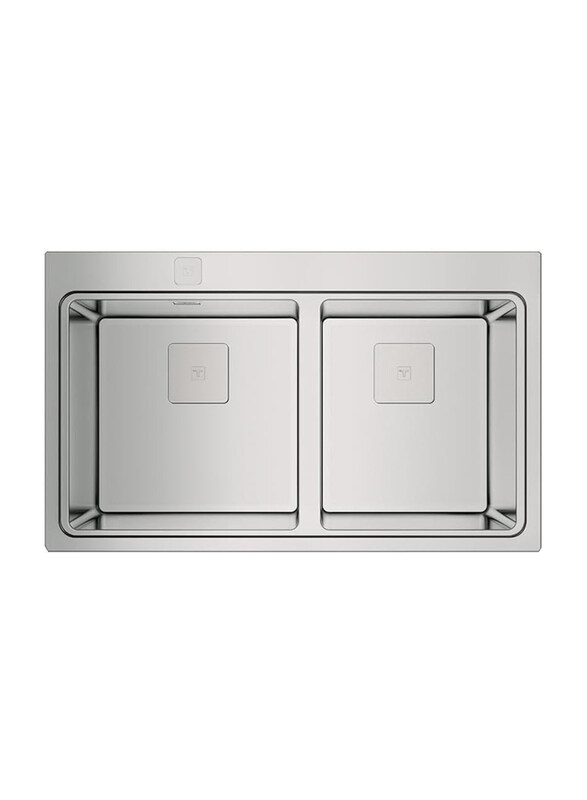 

Teka Zenit RS15 2B 86 Inset Stainless Steel Sink with Two Bowls, Grey