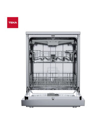 Teka 60cm Free Standing Dishwasher with 8 Washing Programs, DFS 76850 SS, Silver