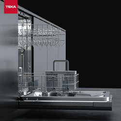 Teka 45cm Built-in Dishwasher with 7 Washing Programs, DFI 44700, Black