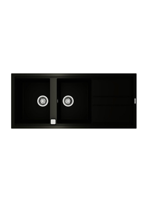 

Teka Nova 80 B-TG 2B 1D Auto Tegranite+ Kitchen Sink with Two Bowls & Drainer, Black