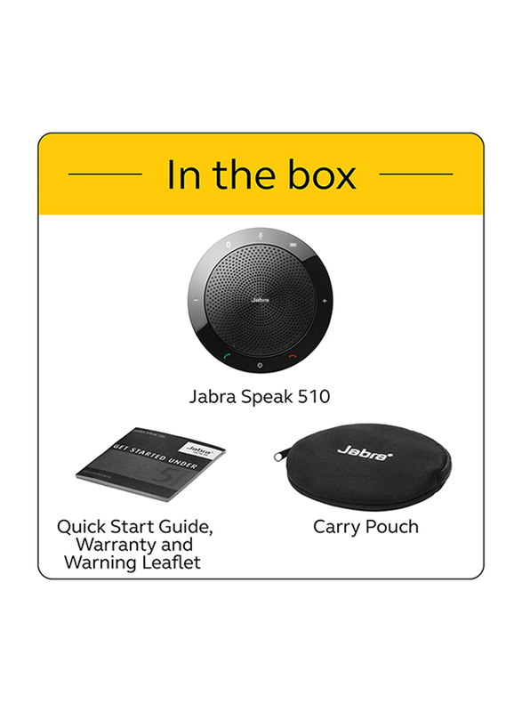 Jabra Speak 510 Portable Bluetooth Speaker, Black