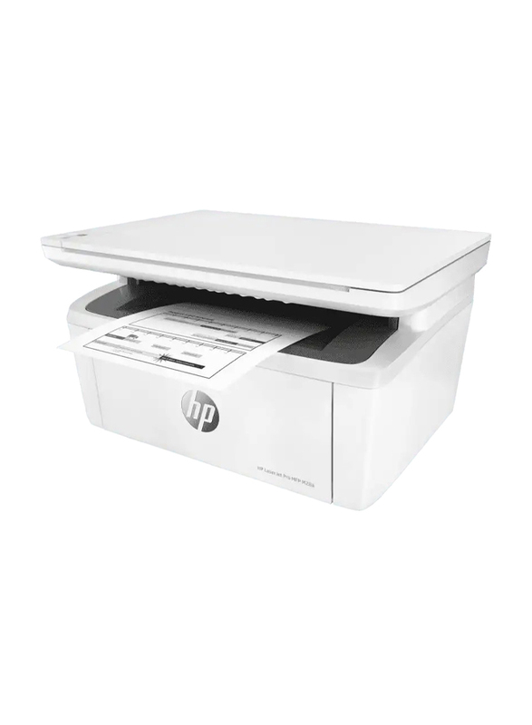 HP LaserJet Pro M28A Mono Black and White Laser Multifunction Printer, White