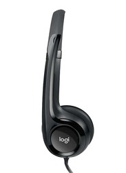 Logitech H390 On-Ear Head Set, with External Mic, Black