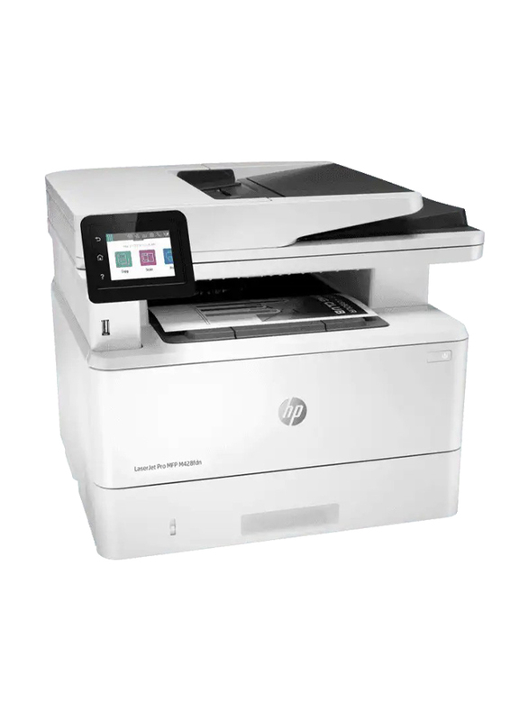 HP LaserJet Pro MFP M428FDN Mono Black and White Laser Multifunction Printer, White