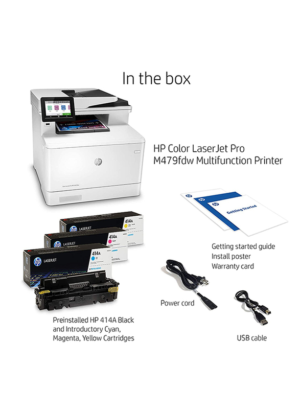 HP LaserJet Pro MFP M479FDW All-in-One-Printer, White