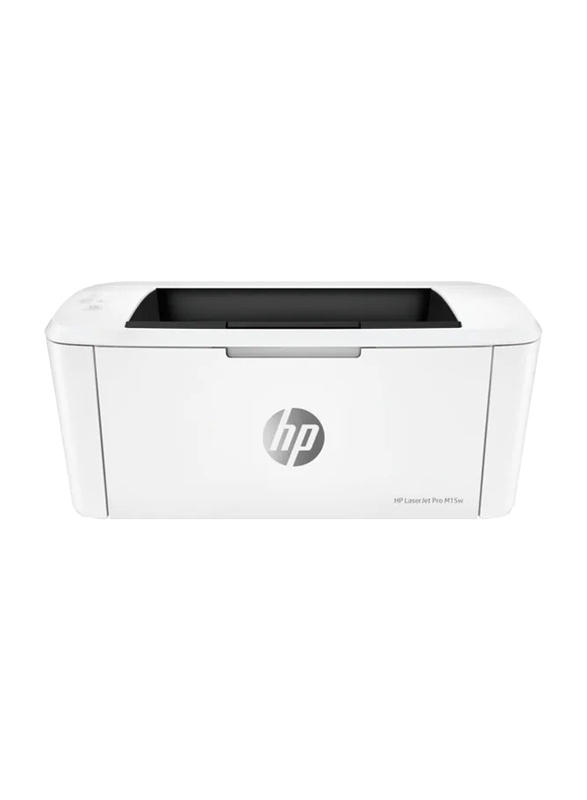 HP LaserJet Pro M15W Mono Black and White Laser Printer, White