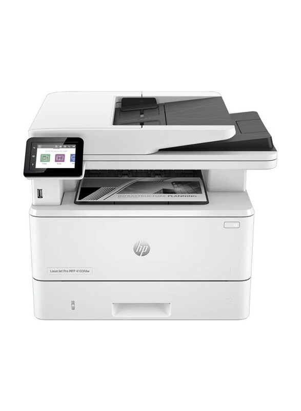 

HP LaserJet Pro MFP 4103FDW Printer, White