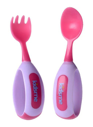 Kidsme Toddler Spoon & Fork Set, Lavender