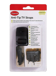 Clippasafe Anti-Tip TV Straps, Black