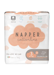 Napper Cotton Line Diapers Soft Hug Parmon, Size 3, 4-9 Kg, 20 Count