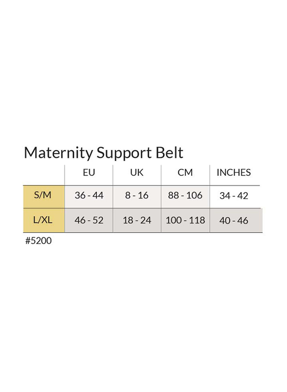 Carriwell Pack 15 Maternity Adjustable Support Belt with Support Legging, Large/Extra Large/Large, White/Black