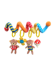 Moon Spiral Activity Hanging Bear Animal Toys for Cot, Pram and Car Seat, 0 Months+, Multicolor