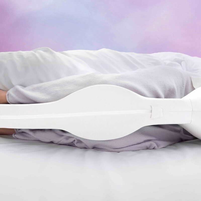 Snuz Curve Pregnancy Support Sleep Cushion with Washable Cover, White