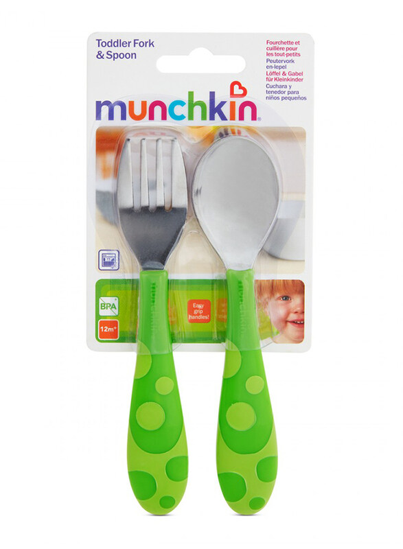 

Munchkin Toddler Fork & Spoon Set, 2 Piece, Assorted colours