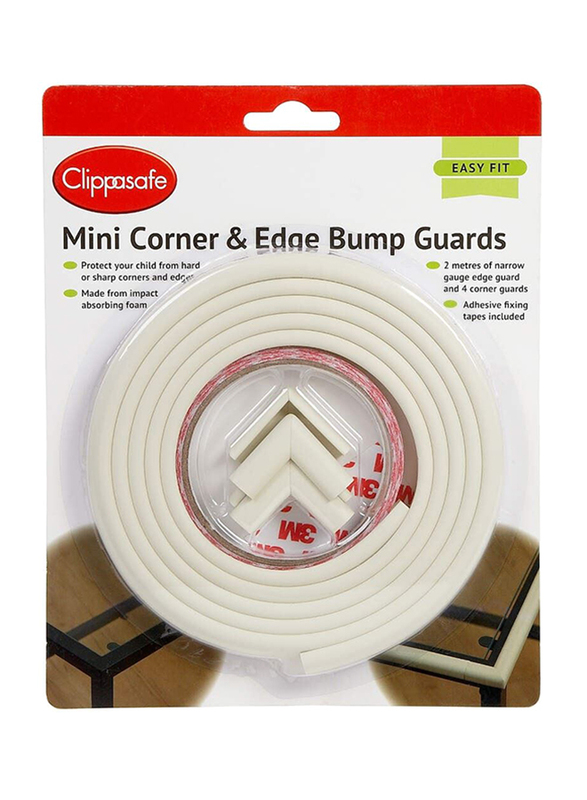 Clippasafe Mini Corner & Edge Bump Guards, Cream