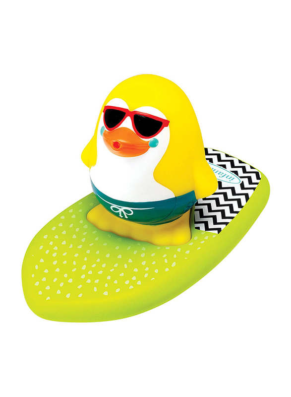 Infantino Surfing & Squirting Bath Pal for Babies, Penguin, Green