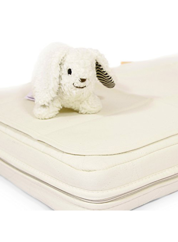 The Little Green Sheep New Organic Crib Mattress Protector, All Ages, Cream