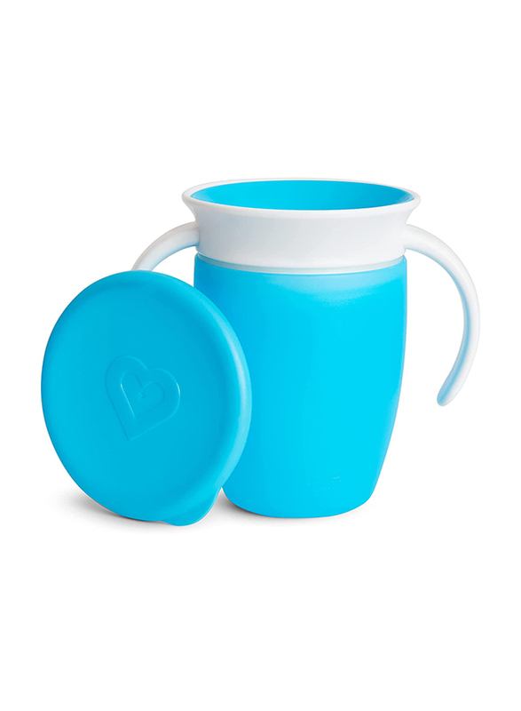 Munchkin Miracle 360 Degree Trainer Cup with Lid, 7oz, Blue