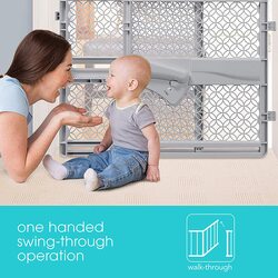 Summer Infant Indoor & Outdoor Multi Function Walk-Thru Safety Gate, Grey