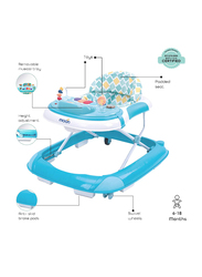 Moon Pace Anti-Fall Brake Pads Baby Walker with Music and Sound, 6 Months +, Blue