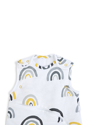 Snuz Pouch Baby Sleeping Bag with Zip for Easy Nappy Changing, 1.0 Tog, 0-6 Months, Mustard Rainbow