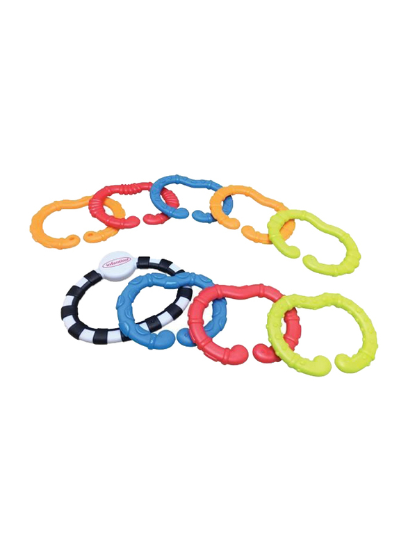 Infantino 9-Pieces Link Ems Teether Set, Multicolour