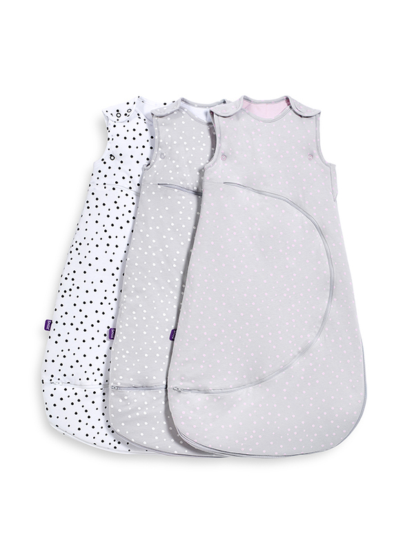 Snuz Pouch Baby Sleeping Bag with Zip for Easy Nappy Changing, 1.0 Tog, 0-6 Months, Rose Spot