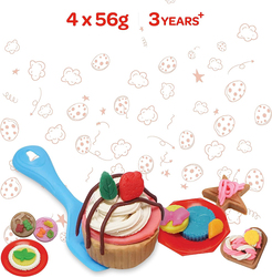 Moon Dough Creation Cookie Shop DIY Clay Toys, 4 Pieces, Ages 3+