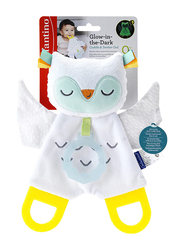 Infantino Glow-in-the-Dark Owl Cuddle & Teether for Baby, 0+ Months, White