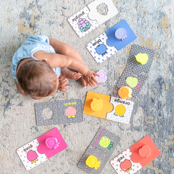 Infantino 24-Piece My 1st Sensory & Shapes Puzzle Set, Multicolour