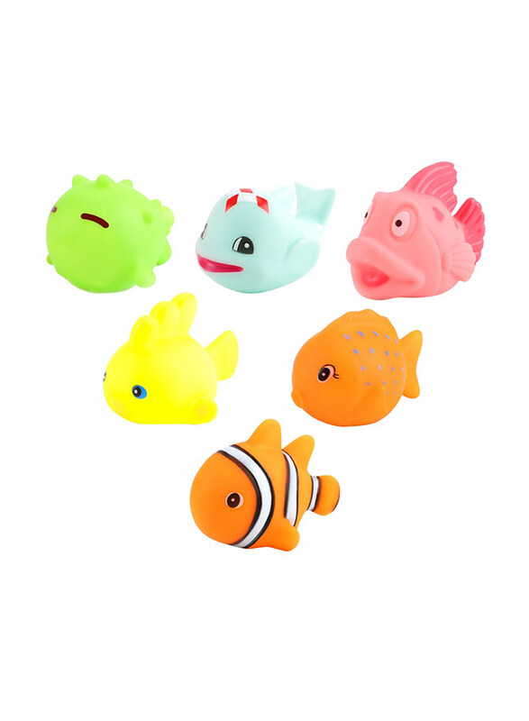 

Moon 6-Piece Baby Bath Fish Toys, Multicolour