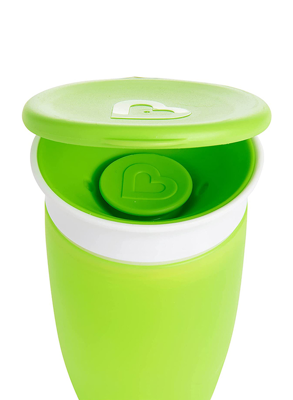 Munchkin Miracle 360 Degree Sippy Cup with Lid, 10oz, Green