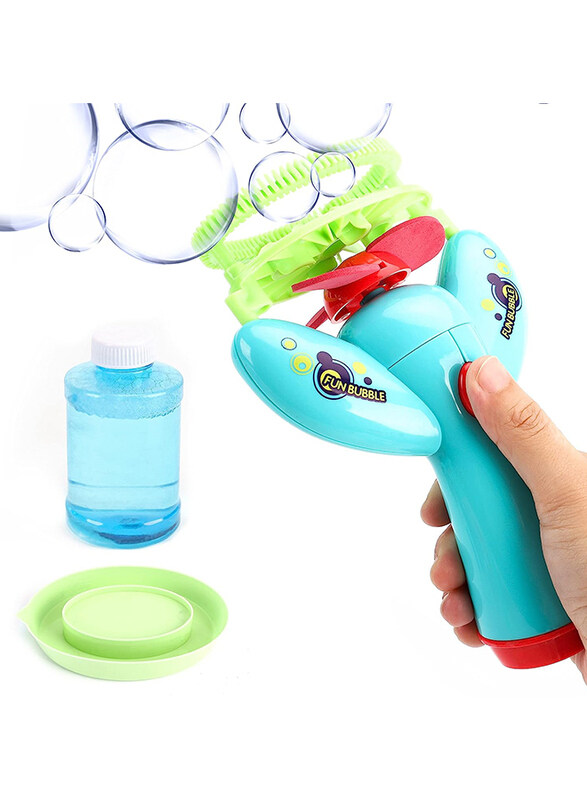 

Moon Bubble Burst Gun , Blowing Bubble Maker Toy, Blue, Ages 3+