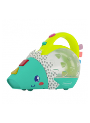 Infantino Push & Pop Musical Light-Up Mini-Vac Hedgehog Toy, Ages 6+ Months, Multicolour