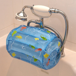 كليب سيف واقي للاستحمام قابل للنفخ, ازرق