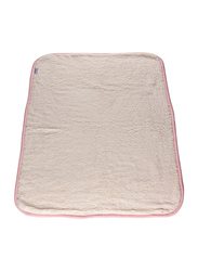 مون بطانية محبوكة من القطن والفرو، حجم كبير، 70 × 102 سم، زهري