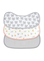 MOON - Organic Cotton Burpy Bibs Pack of 3 - Forest & Grey