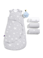 Snuz Pod Fitted Sheets & Baby Blanket Light Breathable & 100% Soft Jersey Cotton Crib Bedding Set, 3 Piece, Star
