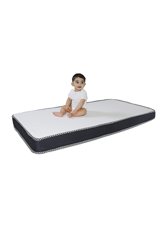 Moon Crib and Toddler Bed Mattress, 133 x 70 x 12cm, White