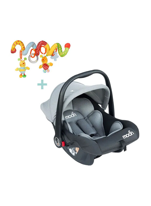 

Moon Bibo Infant Carrier with Bee Spiral Activity Toy, Grey