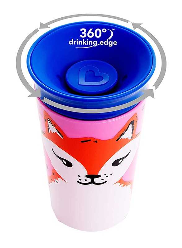 Munchkin Fox Miracle 360 Degree Wildlove Sippy Cup, 9oz, Multicolour